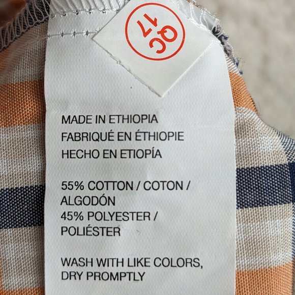 Arrow* Men's Short Sleeve Button Down Curved Hem Double Pocket Shirt~ Size Large - Picture 7 of 13